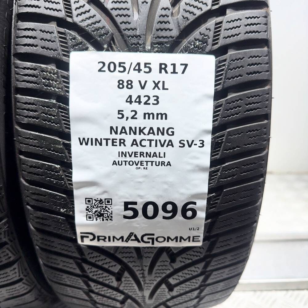 Gomme Usate 205 45 R17 88V Nankang Winter Activa SV-3 74% Invernali - immagine 3
