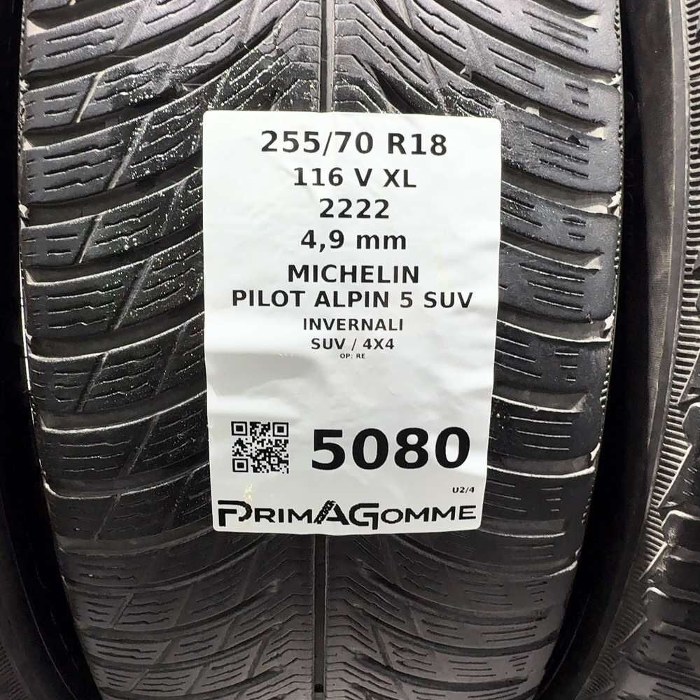 Gomme Usate 255 70 R18 116V XL Michelin Pilot Alpin 5 SUV Invernali - immagine 3