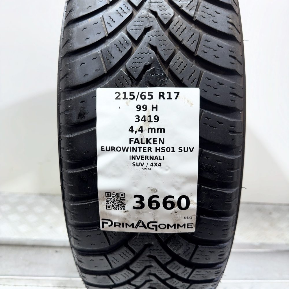 Gomma Usata 215 65 R17 99H Falken Eurowinter HS01 SUV Invernale - immagine 3