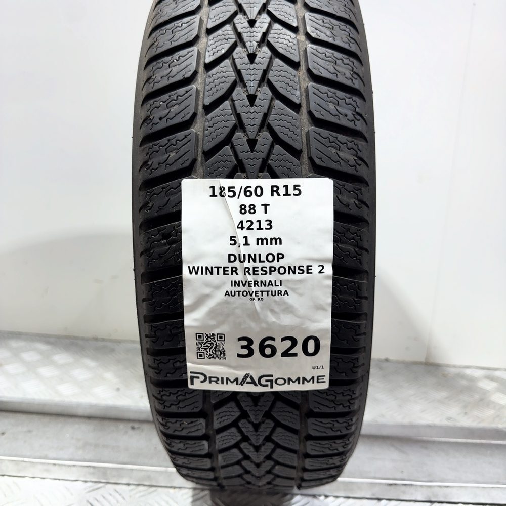 Gomma Usata 185 60 R15 88T Dunlop Winter Response 2 73% Invernale - immagine 3