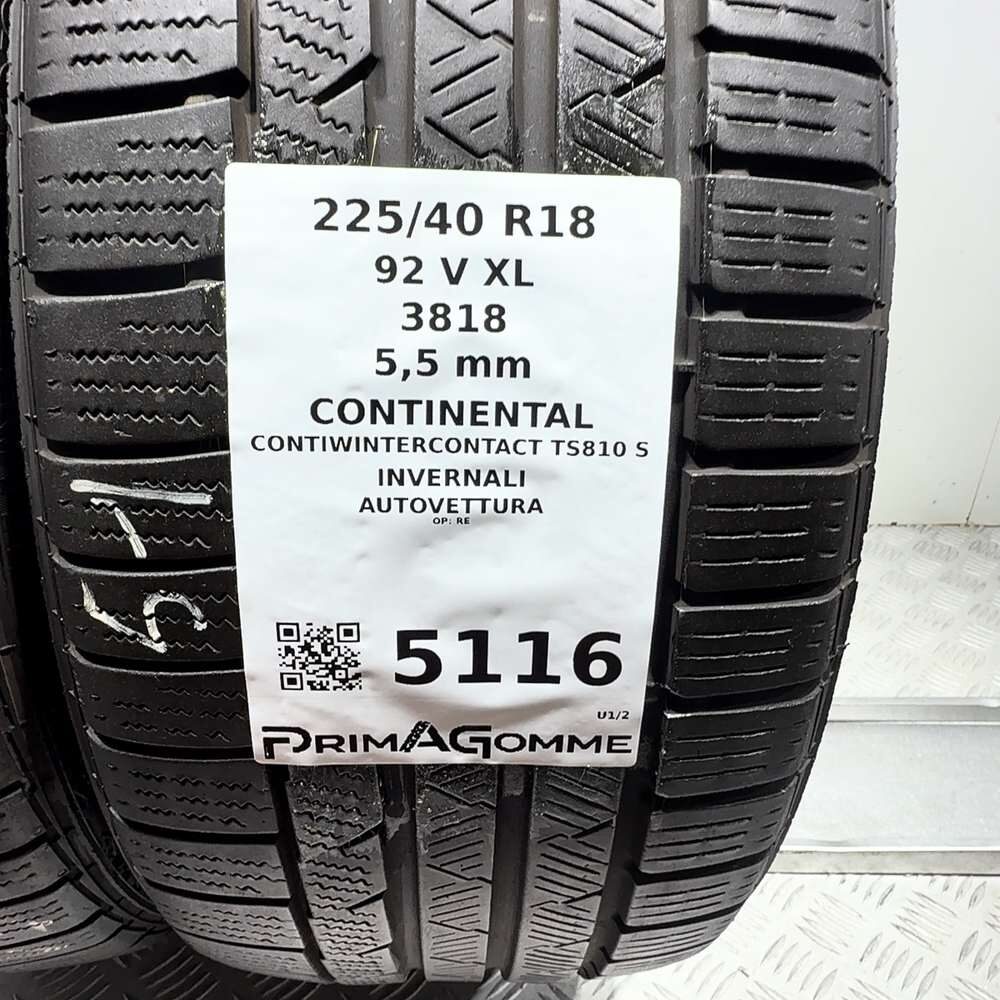 Gomme Usate 225 40 R18 92V XL Continental Contiwintercontact TS810 S Invernali - immagine 3