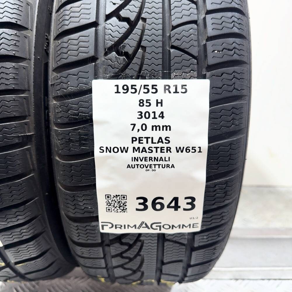 Gomme Usate 195 55 R15 85H Petlas Snow Master W651 98% Invernali - immagine 3