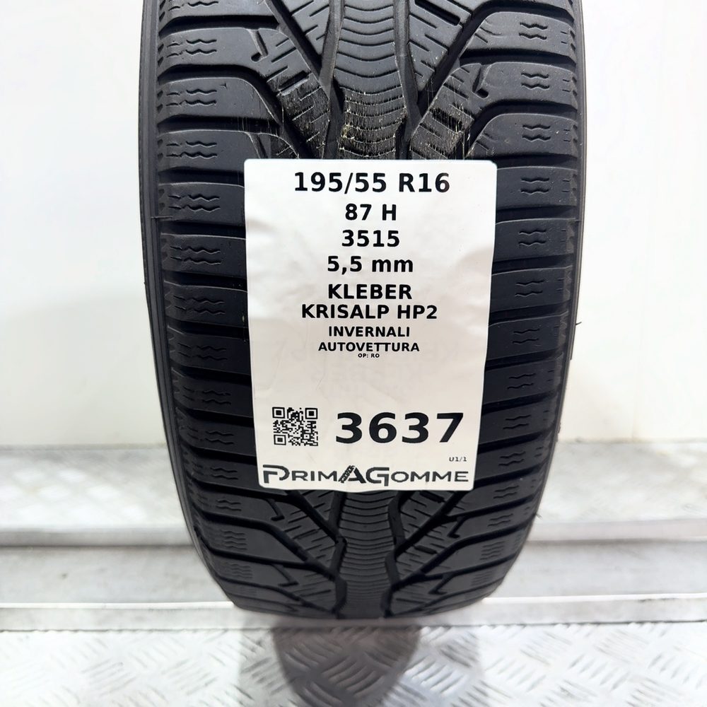 Gomma Usata 195 55 R16 87H Kleber Krisalp HP2 79% Invernale - immagine 3