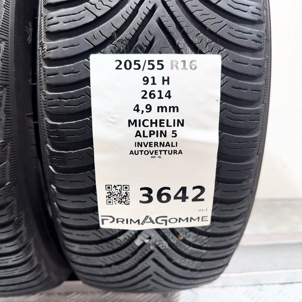 Gomme Usate 205 55 R16 91H Michelin Alpin 5 Invernali - immagine 3