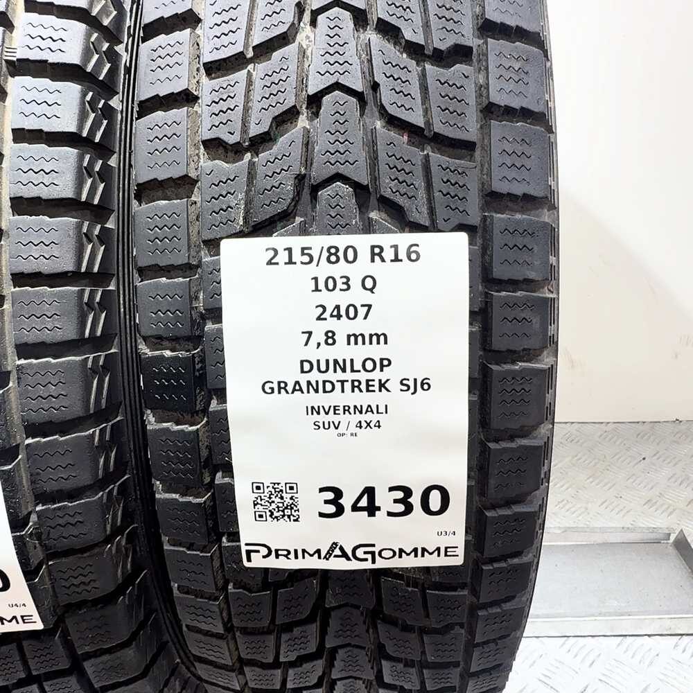 Gomme Usate 215 80 R16 103Q Dunlop Grandtrek SJ6 98% Invernali - immagine 3