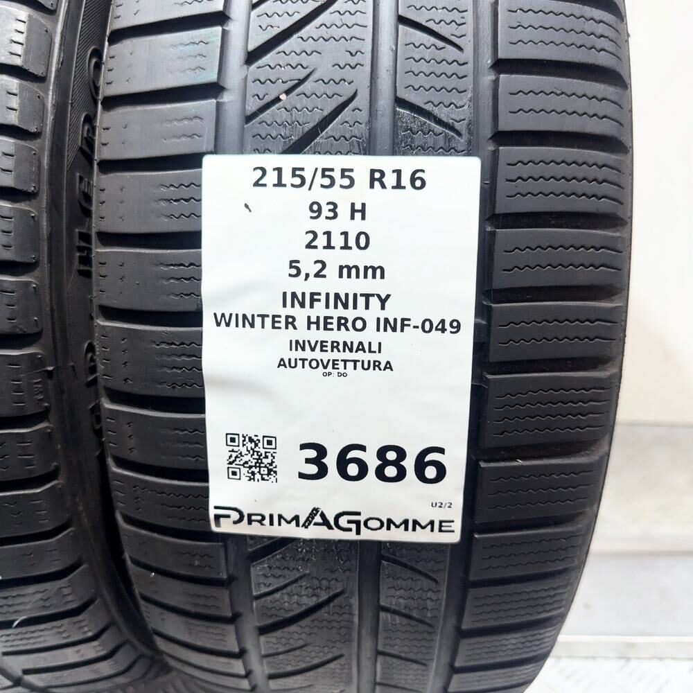 Gomme Usate 215 55 R16 93H Infinity Winter Hero Inf-049 74% Invernali - immagine 3