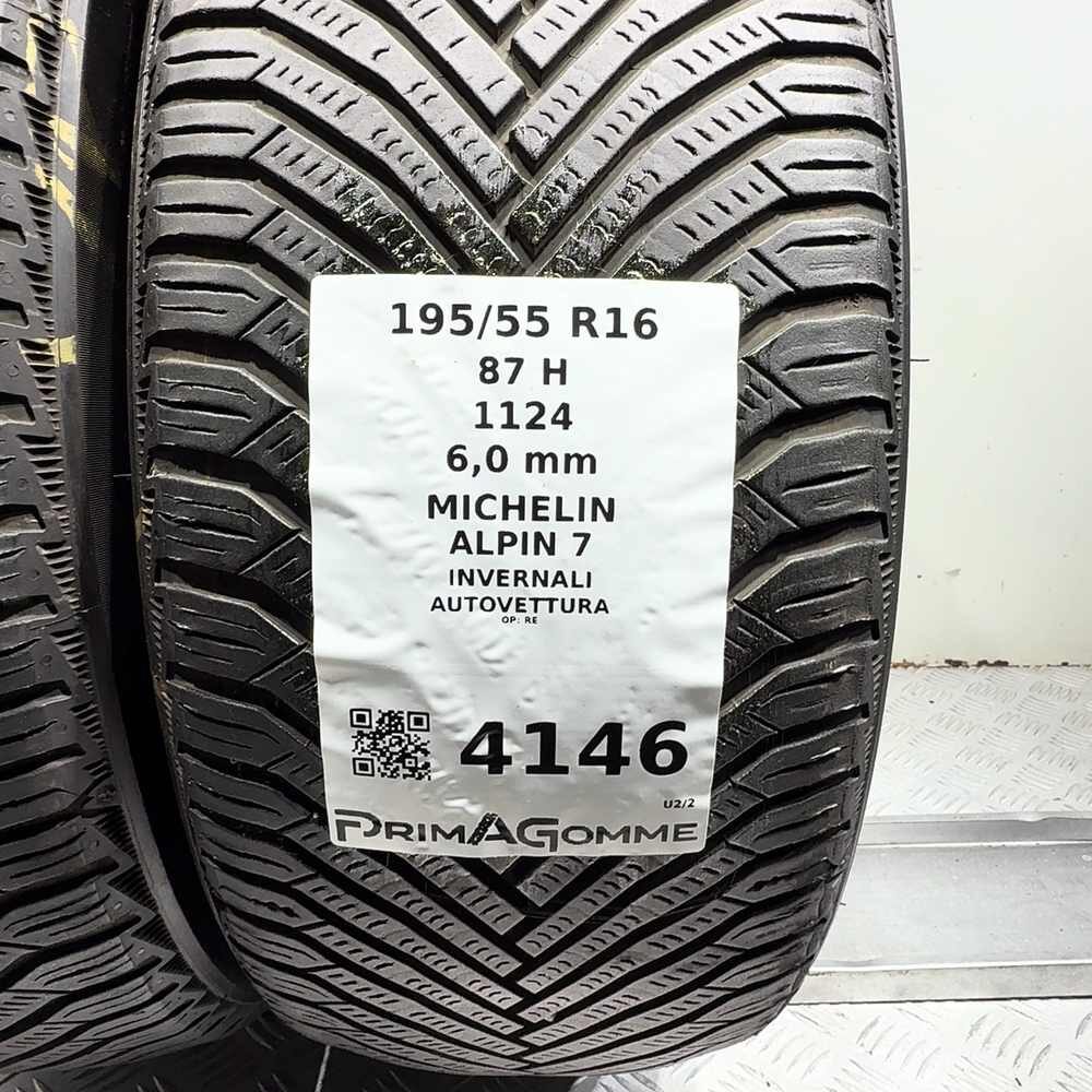 Gomme Usate 195 55 R16 87H Michelin Alpin 7 86% Invernali - immagine 3