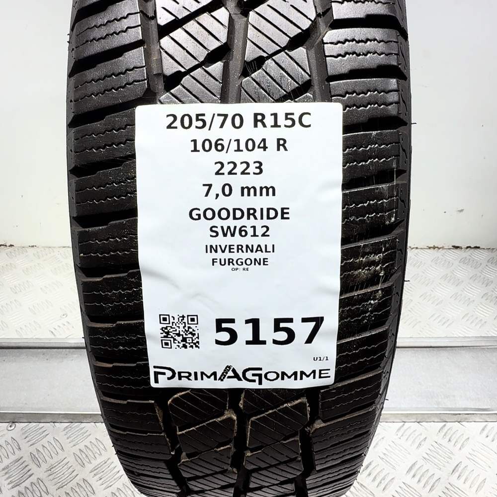 Gomma Usata 205 70 R15C 106/104R Goodride SW612 98% Invernale - immagine 3