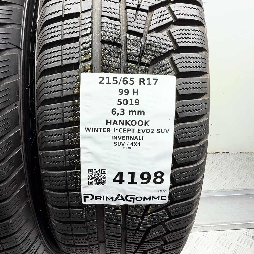 Gomme Usate 215 65 R17 99H Hankook Winter I*Cept Evo2 SUV 90% Invernali - immagine 3