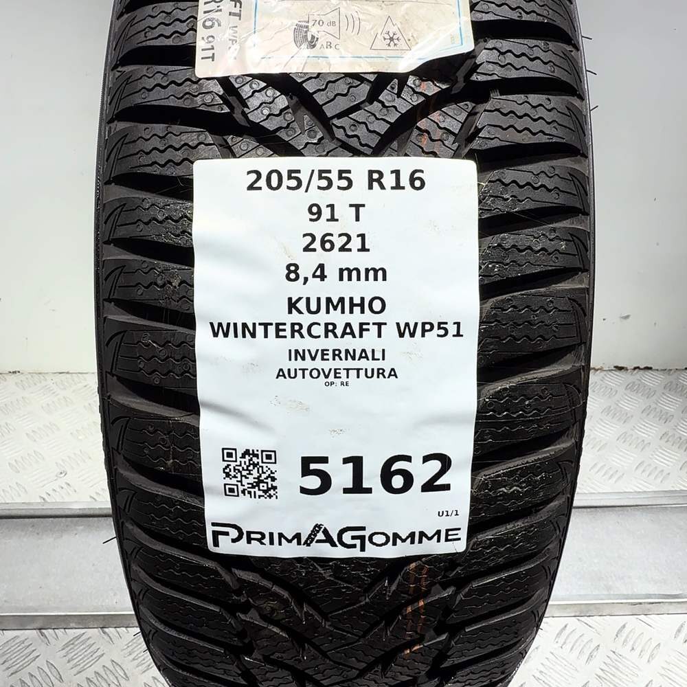 Gomma Usata 205 55 R16 91T Kumho Wintercraft WP51 98% Invernale - immagine 3