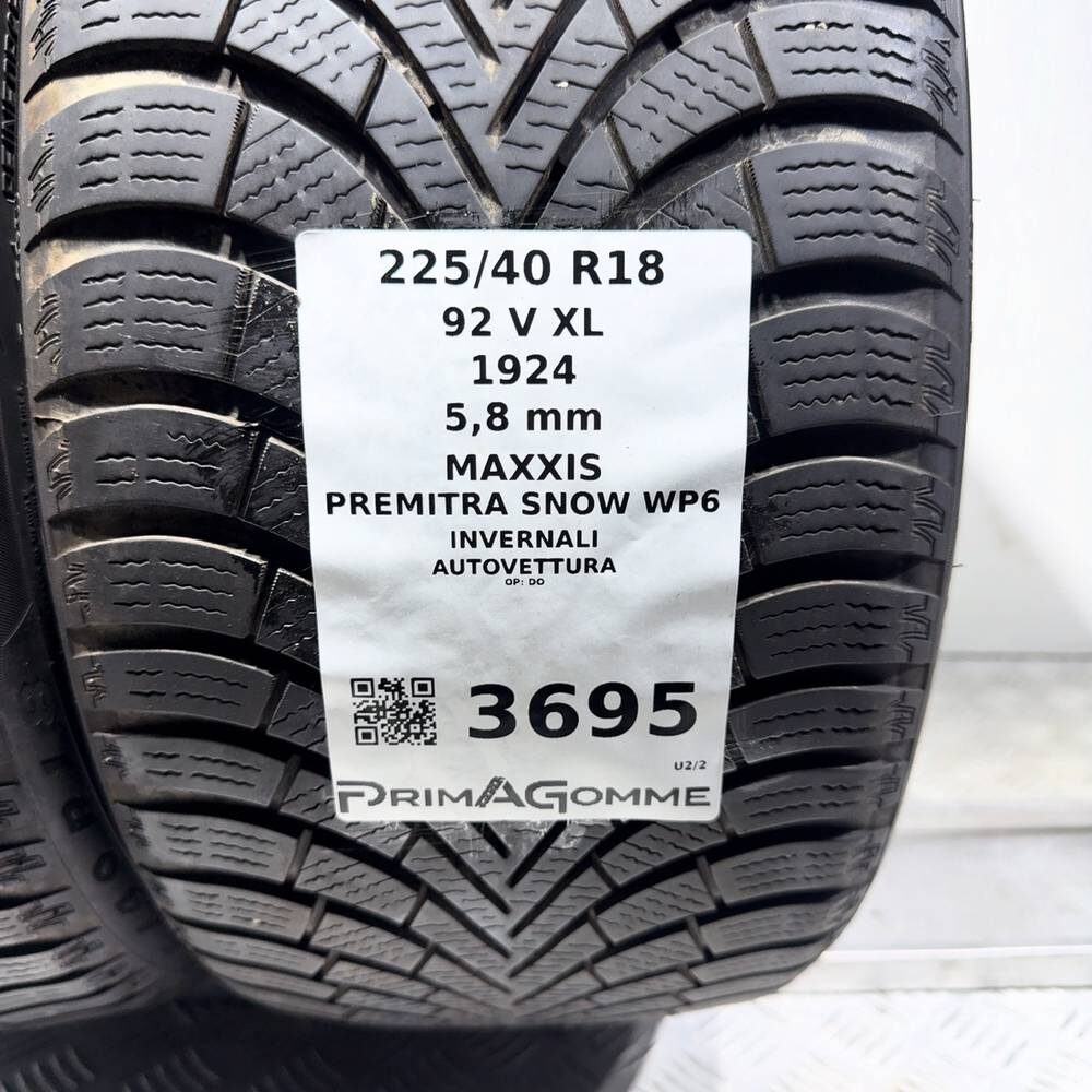 Gomme Usate 225 40 R18 92V Maxxis Premitra Snow WP6 83% Invernali - immagine 3