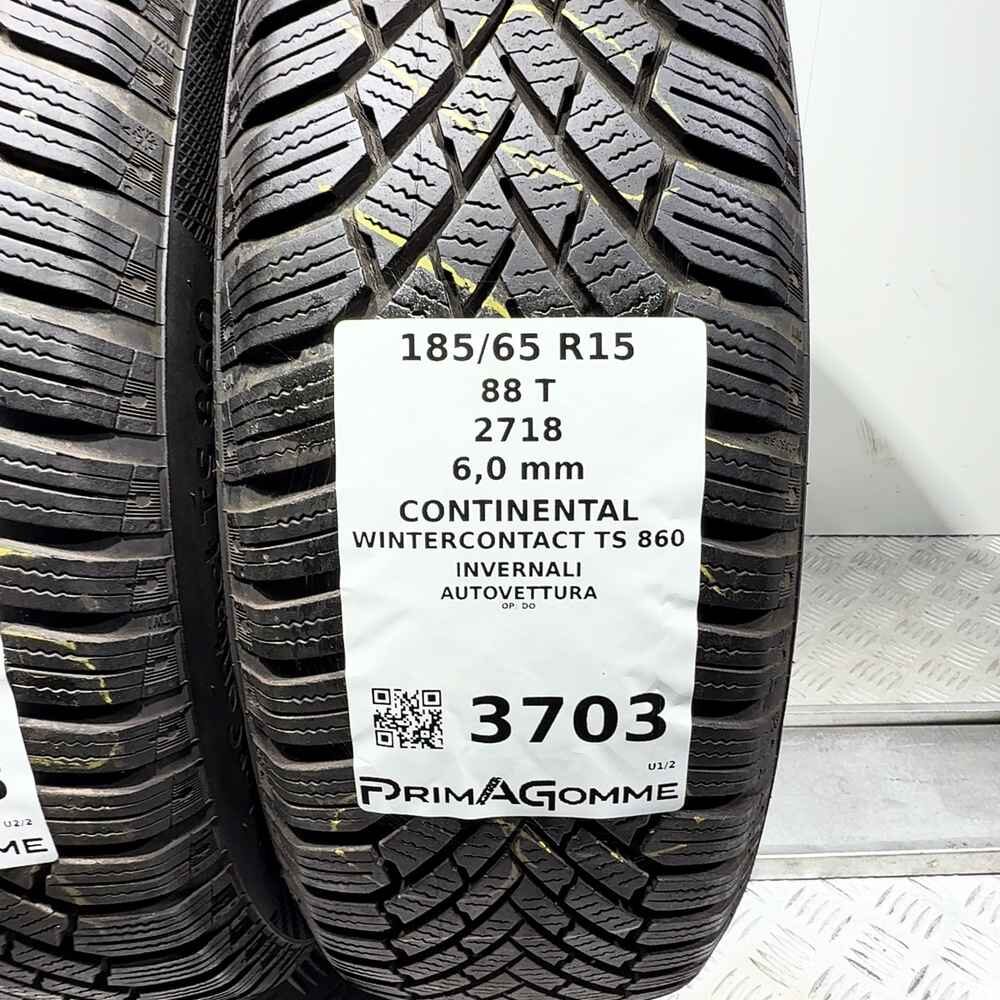 Gomme Usate 185 65 R15 88T Continental Wintercontact TS 860 86% Invernali - immagine 3