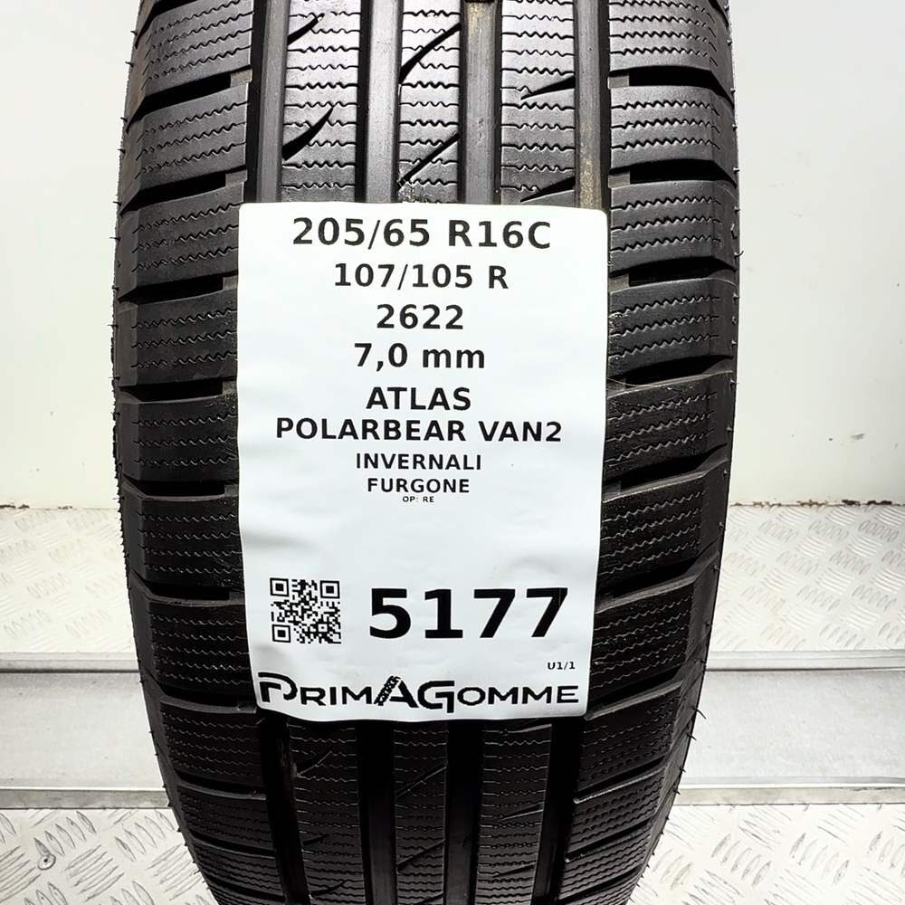 Gomma Usata 205 65 R16C 107/105R Atlas Polarbear Van2 98% Invernale - immagine 3
