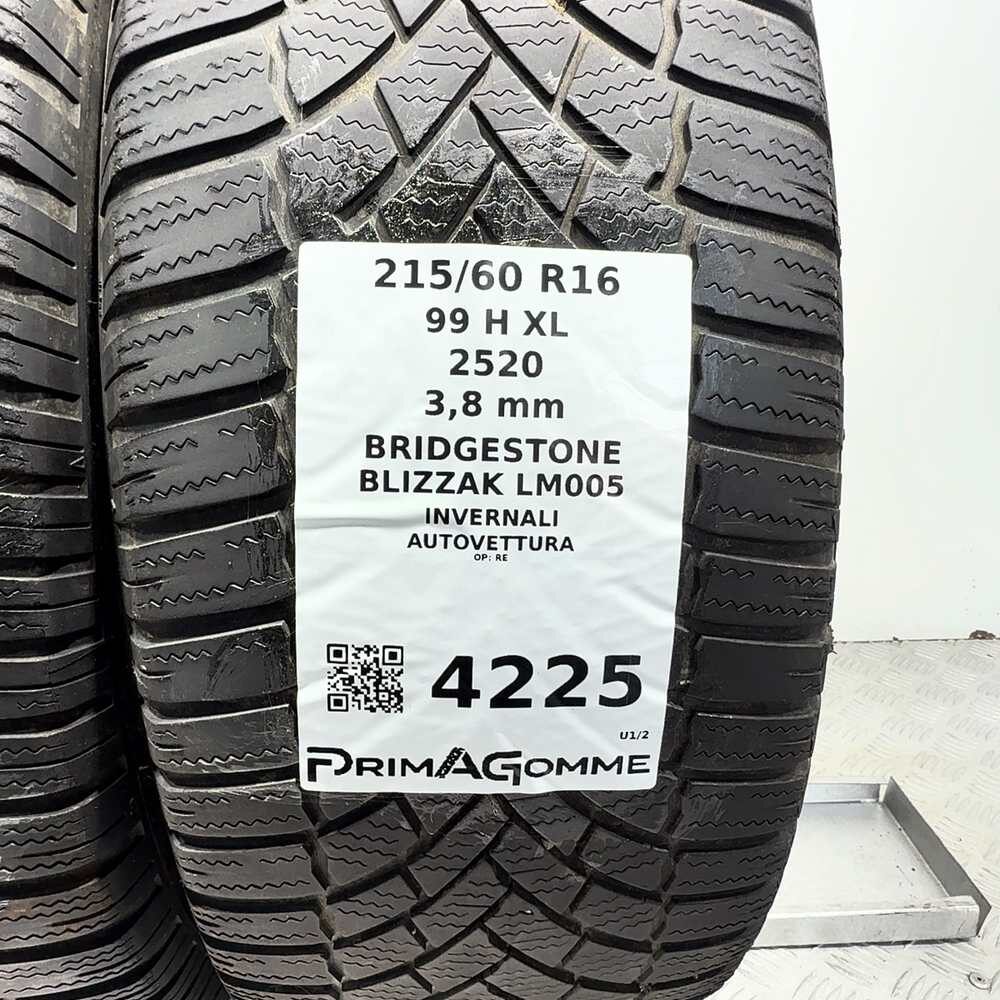 Gomme Usate 215 60 R16 99H XL Bridgestone Blizzak LM005 Invernali - immagine 3