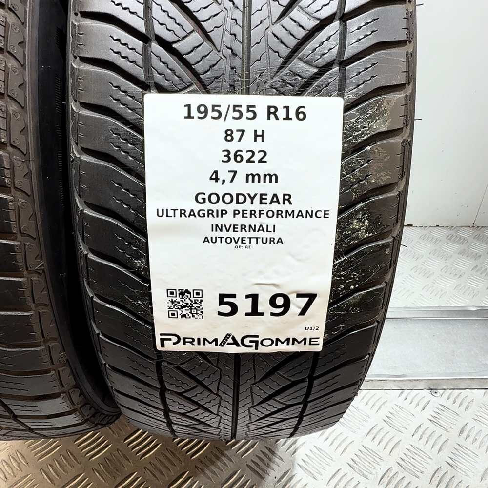 Gomme Usate 195 55 R16 87H Goodyear Ultragrip Performance Invernali - immagine 3