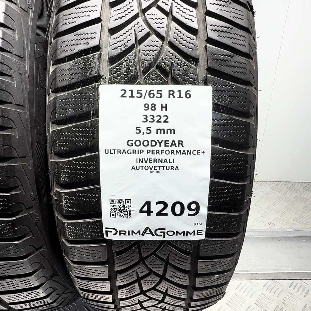 Gomme Usate 215 65 R16 98H Goodyear Ultragrip Performance+ 79% Invernali - immagine 3