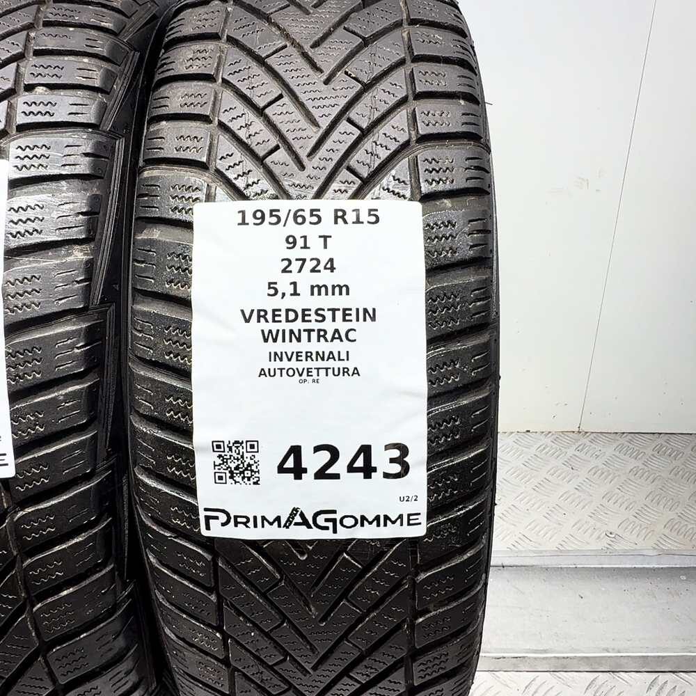 Gomme Usate 195 65 R15 91T Vredestein Wintrac 73% Invernali - immagine 3