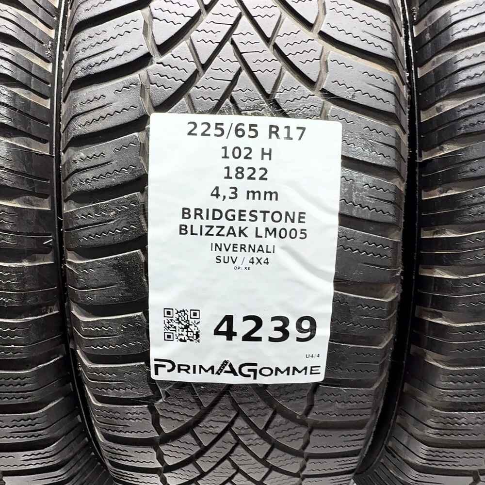 Gomme Usate 225 65 R17 102H Bridgestone Blizzak LM005 Invernali - immagine 3
