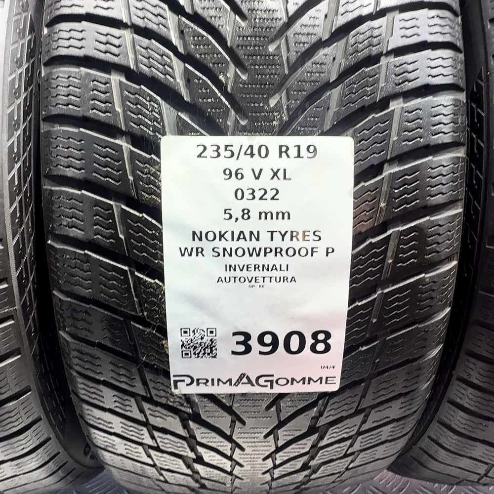 Gomme Usate 235 40 R19 96V XL Nokian Tyres WR Snowproof P 83% Invernali - immagine 3