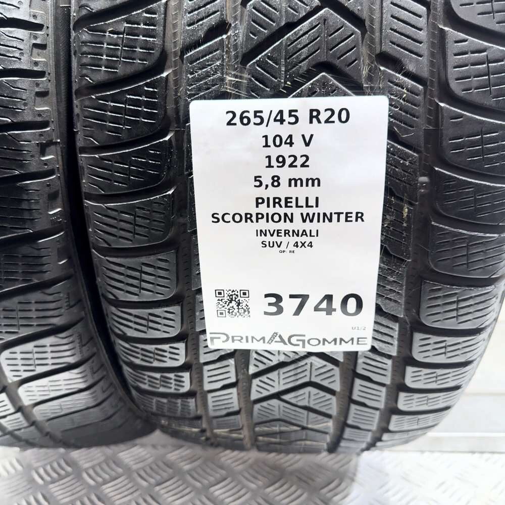 Gomme Usate 265 45 R20 104V Pirelli Scorpion Winter 83% Invernali - immagine 3