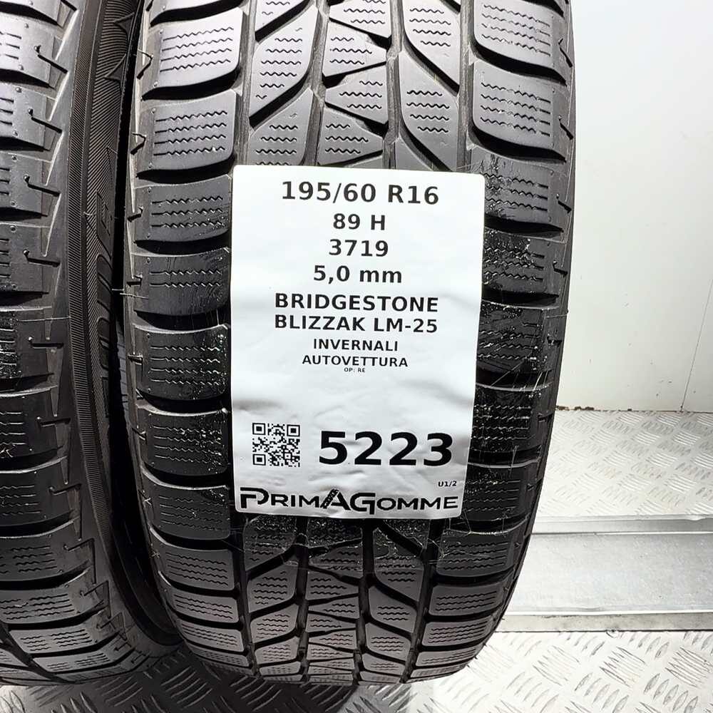Gomme Usate 195 60 R16 89H Bridgestone Blizzak LM-25 71% Invernali - immagine 3