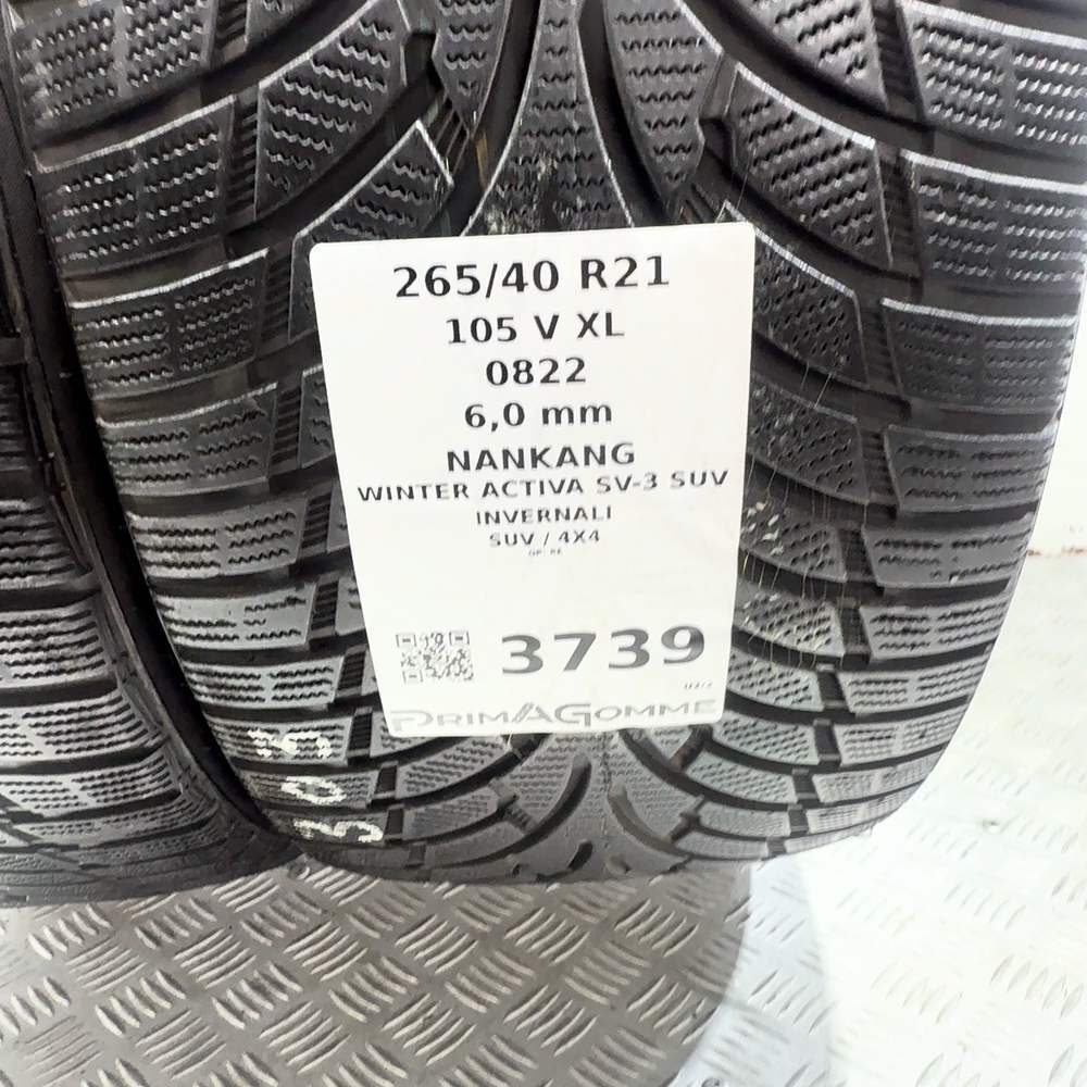 Gomme Usate 265 40 R21 105V XL Nankang Winter Activa SV-3 SUV 86% Invernali - immagine 3