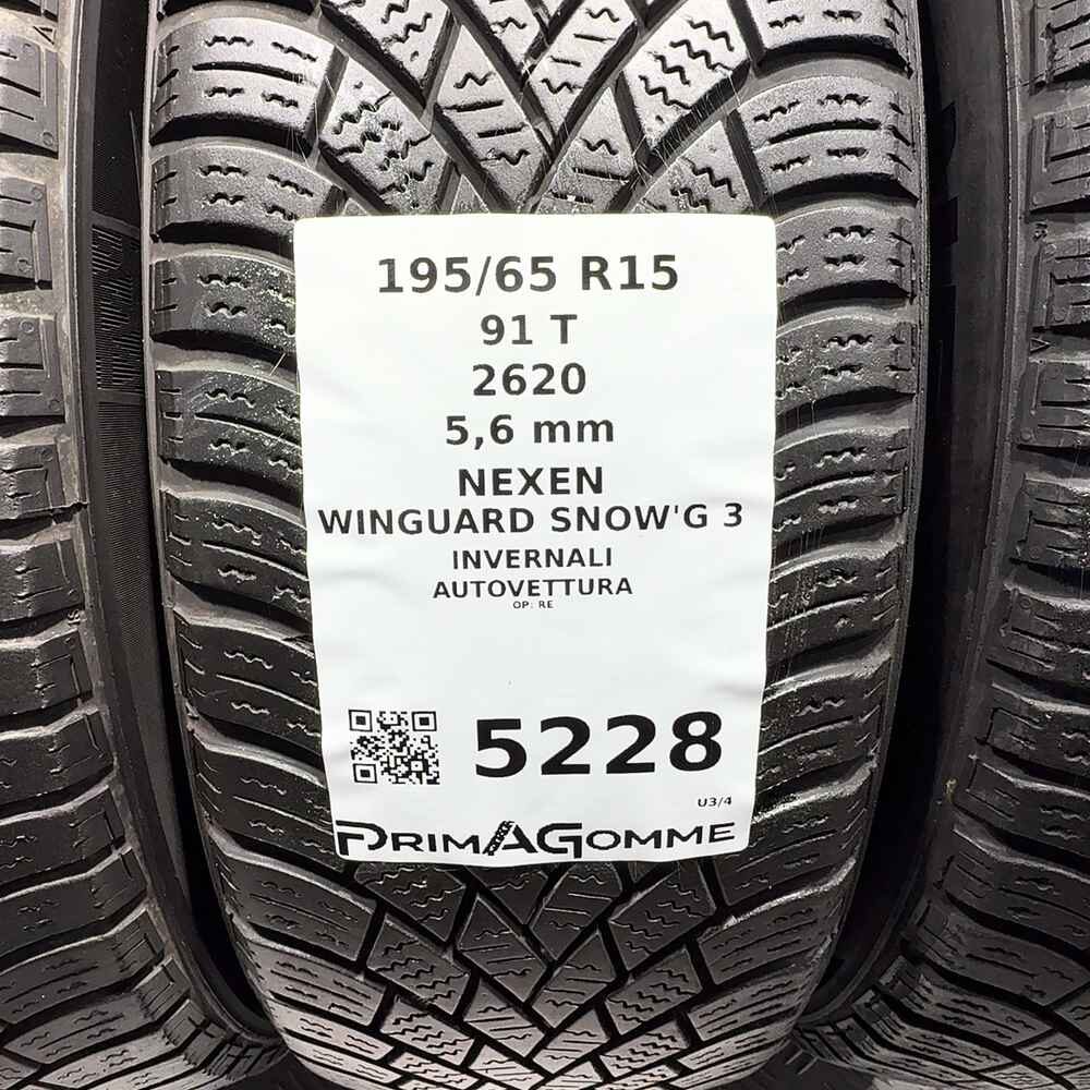 Gomme Usate 195 65 R15 91T Nexen Winguard Snow'G 3 80% Invernali - immagine 3