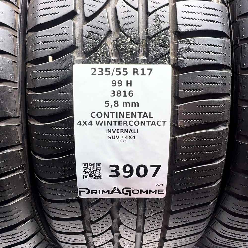 Gomme Usate 235 55 R17 99H Continental 4X4 Wintercontact 83% Invernali - immagine 3