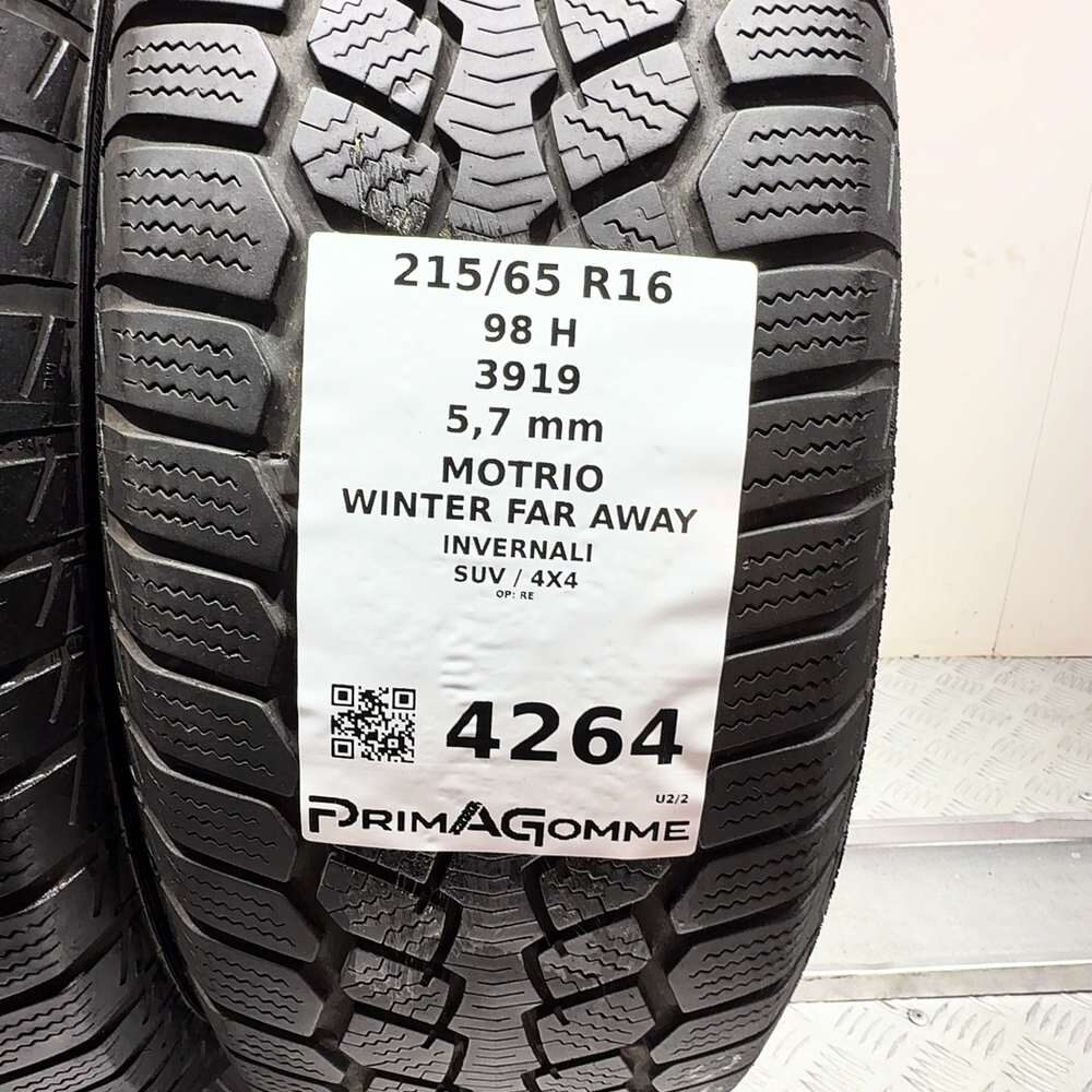 Gomme Usate 215 65 R16 98H Motrio Winter Far Away 81% Invernali - immagine 3