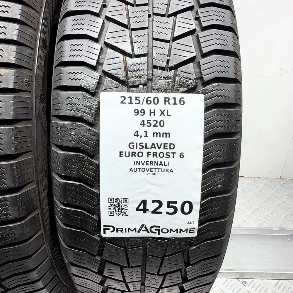 Gomme Usate 215 60 R16 99H XL Gislaved Euro Frost 6 Invernali - immagine 3