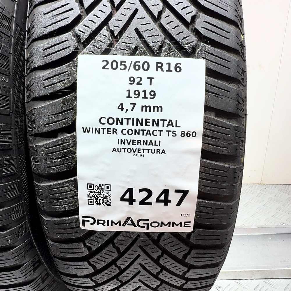 Gomme Usate 205 60 R16 92T Continental Winter Contact TS 860 Invernali - immagine 3