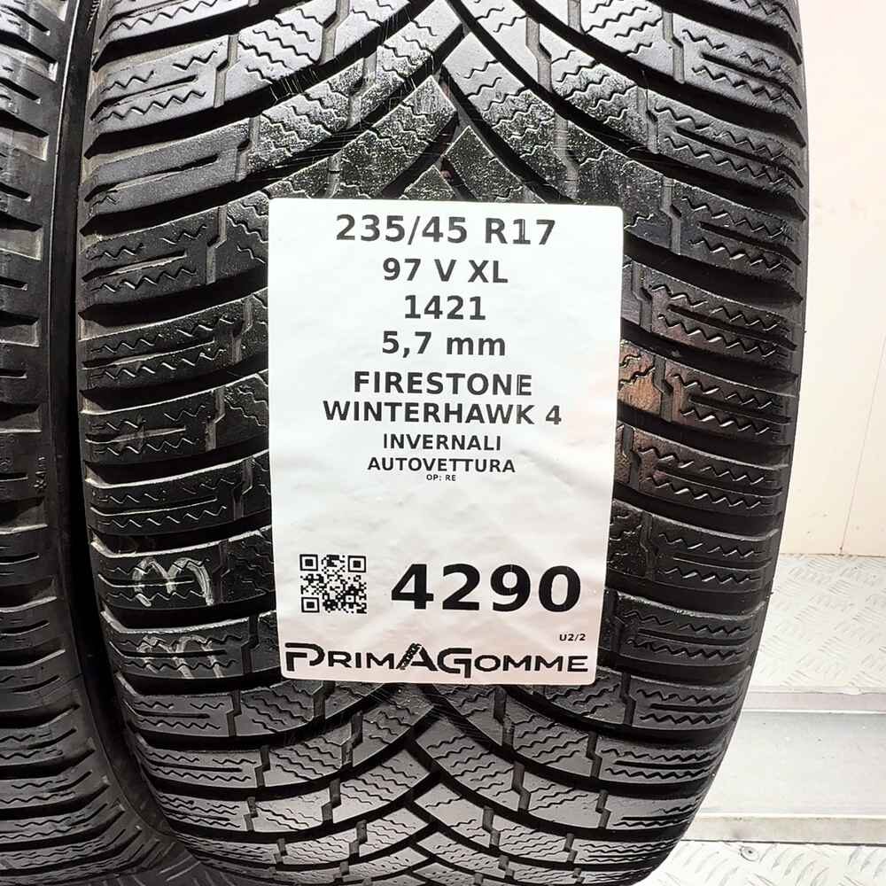 Gomme Usate 235 45 R17 97V XL Firestone Winterhawk 4 81% Invernali - immagine 3