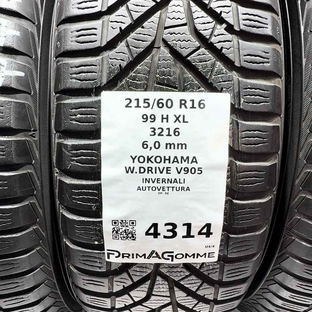 Gomme Usate 215 60 R16 99H XL Yokohama W.Drive V905 86% Invernali - immagine 3