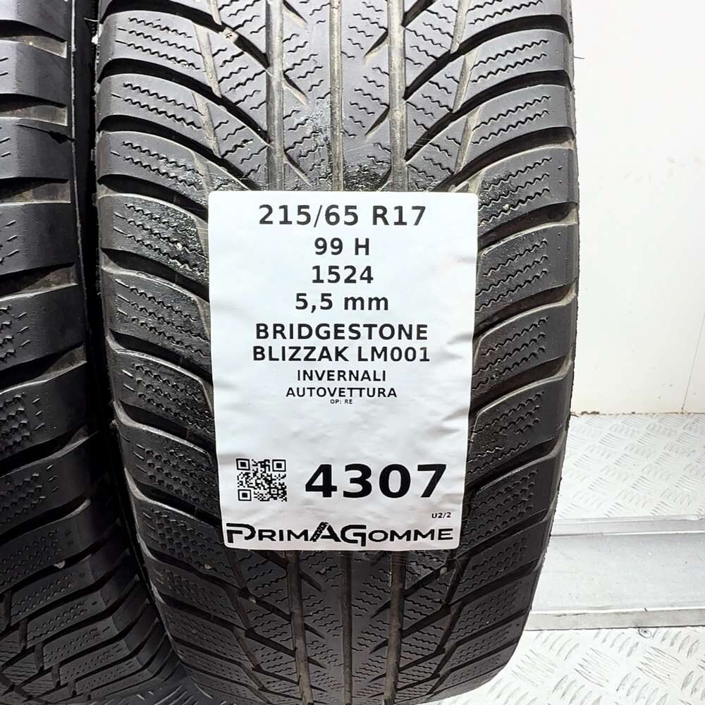 Gomme Usate 215 65 R17 99H Bridgestone Blizzak LM001 79% Invernali - immagine 3