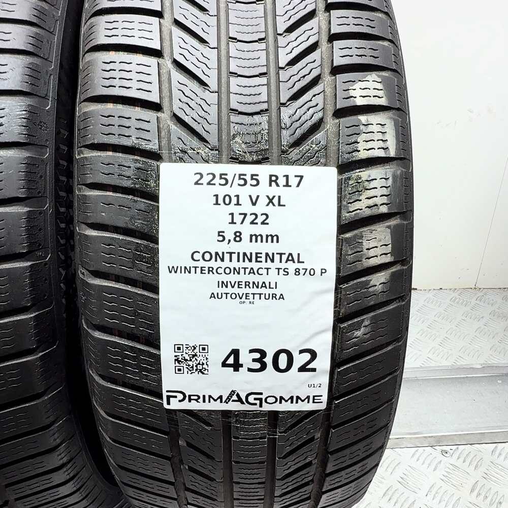 Gomme Usate 225 55 R17 101V XL Continental Wintercontact TS 870 P 83% Invernali - immagine 3