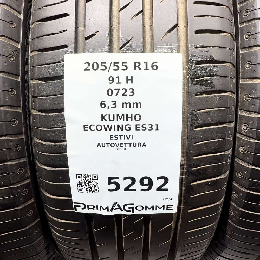 Gomme Usate 205 55 R16 91H Kumho Ecowing ES31 90% Estive - immagine 3