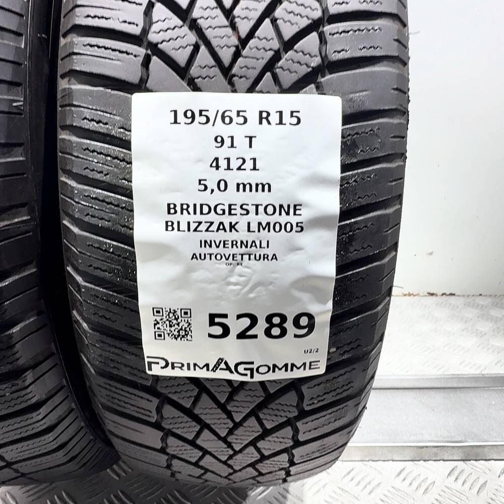Gomme Usate 195 65 R15 91T Bridgestone Blizzak LM005 71% Invernali - immagine 3