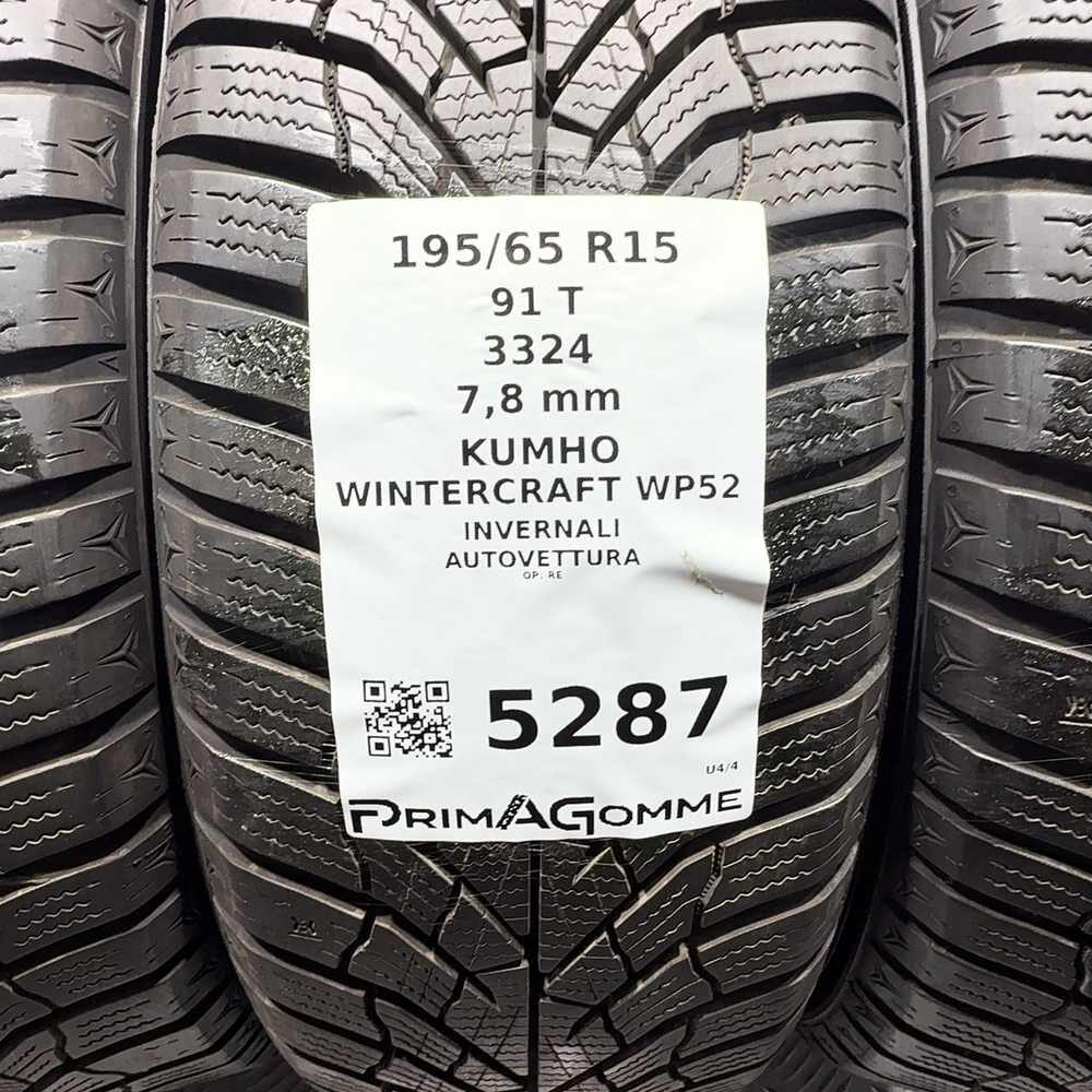 Gomme Usate 195 65 R15 91T Kumho Wintercraft WP52 98% Invernali - immagine 3