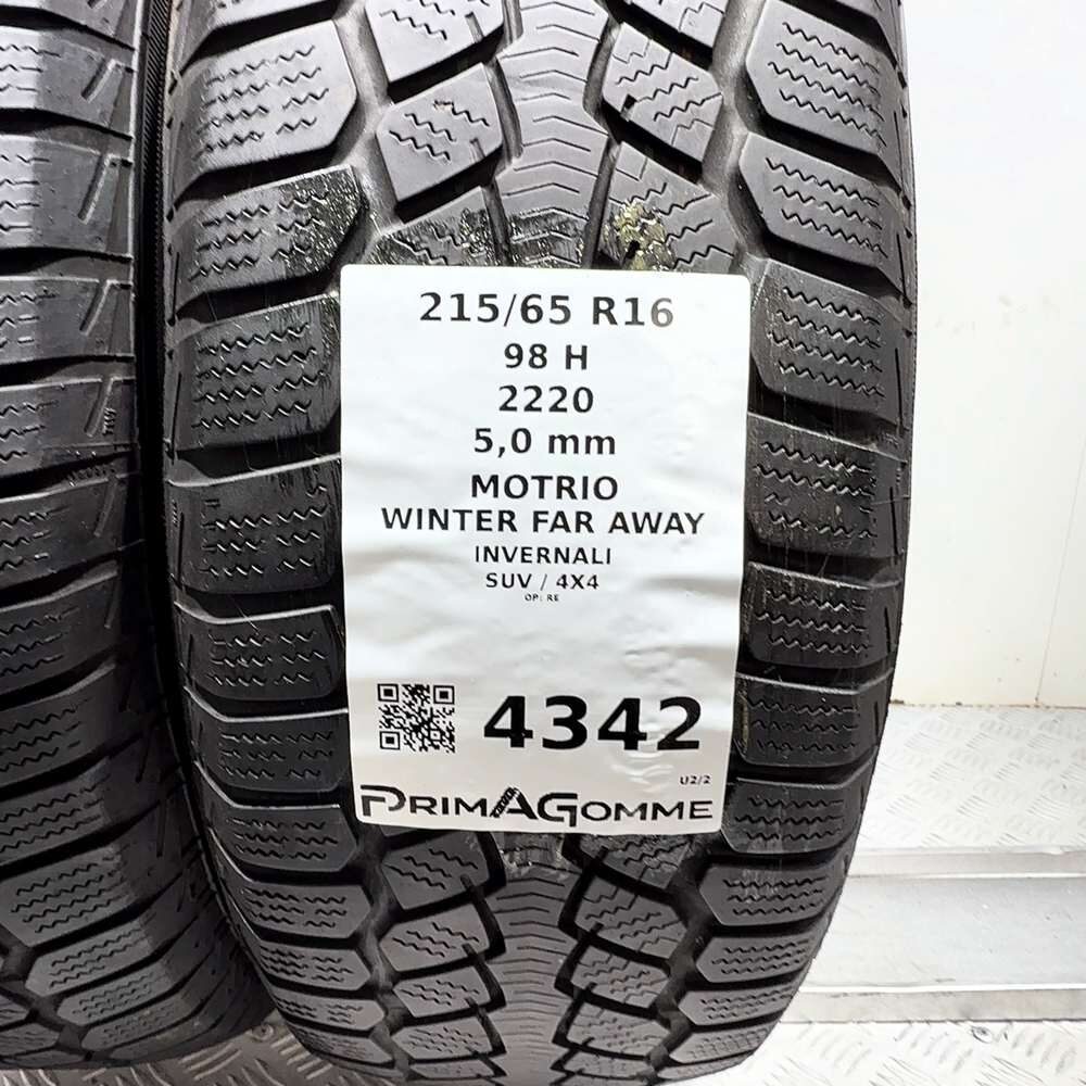 Gomme Usate 215 65 R16 98H Motrio Winter Far Away 71% Invernali - immagine 3