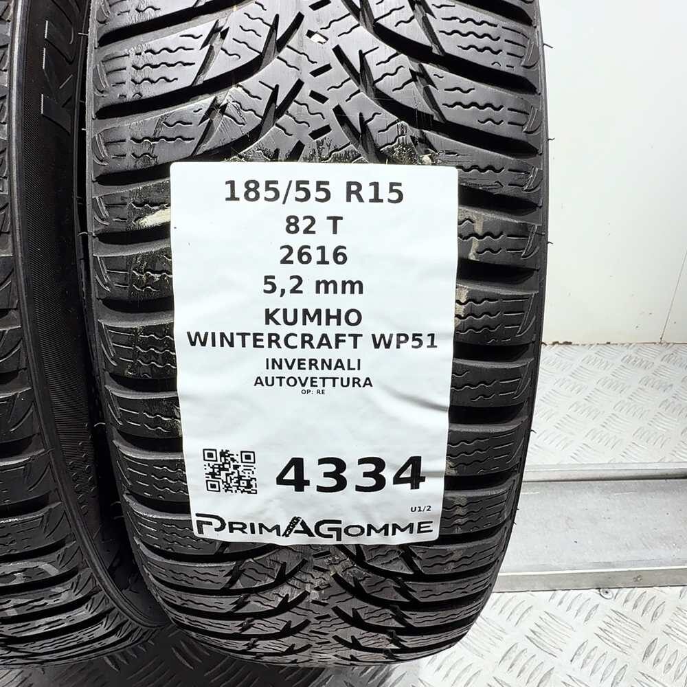 Gomme Usate 185 55 R15 82T Kumho Wintercraft WP51 74% Invernali - immagine 3