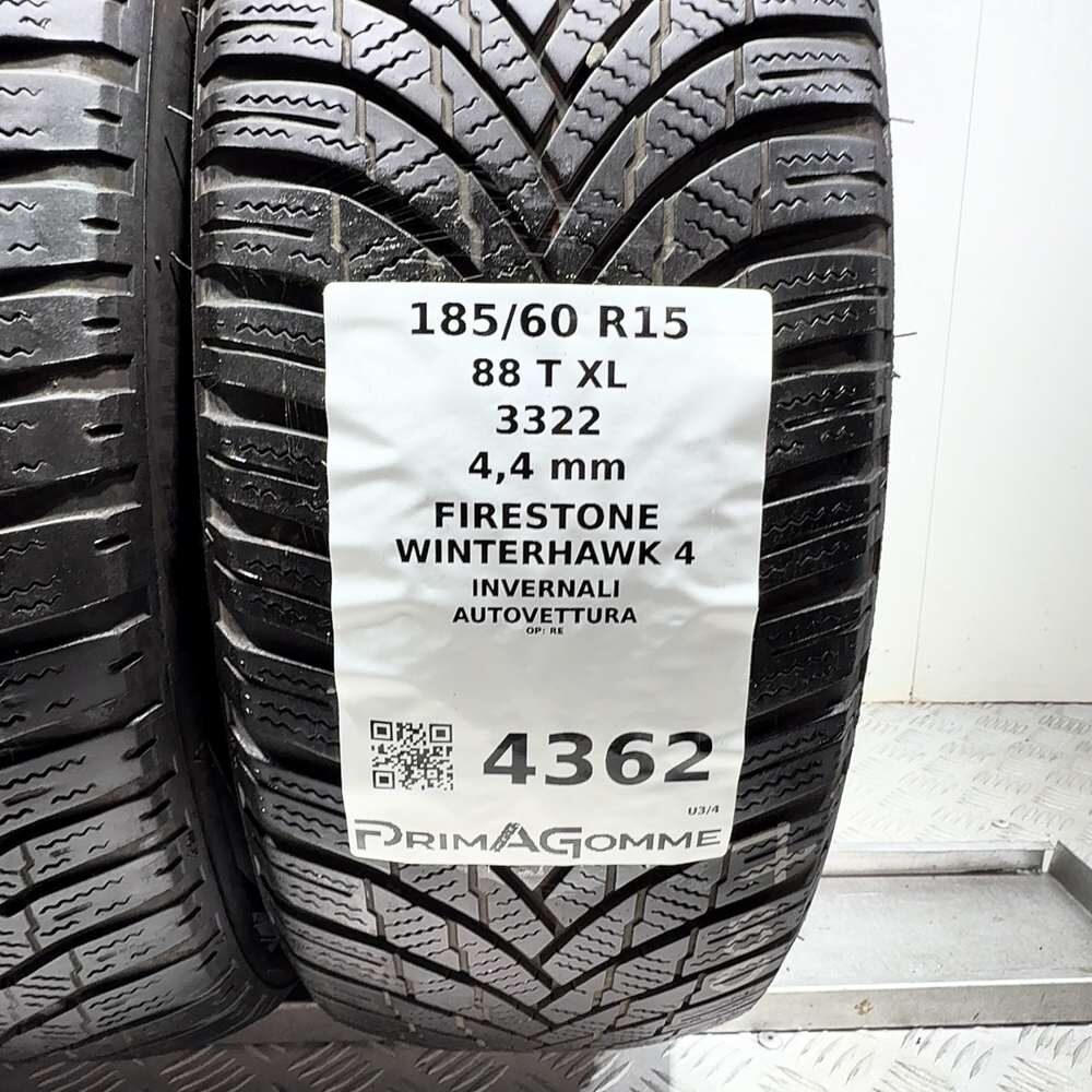 Gomme Usate 185 60 R15 88T XL Firestone Winterhawk 4 Invernali - immagine 3