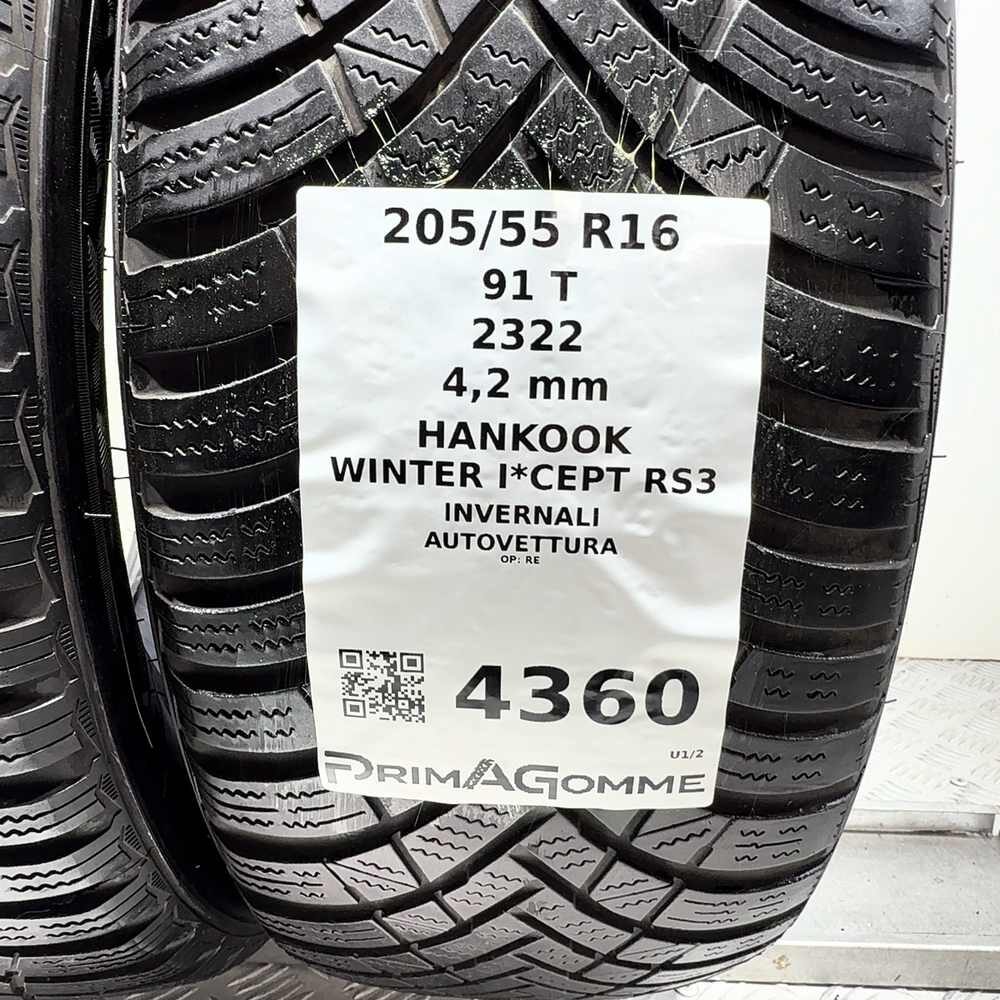 Gomme Usate 205 55 R16 91T Hankook Winter I*Cept RS3 Invernali - immagine 3