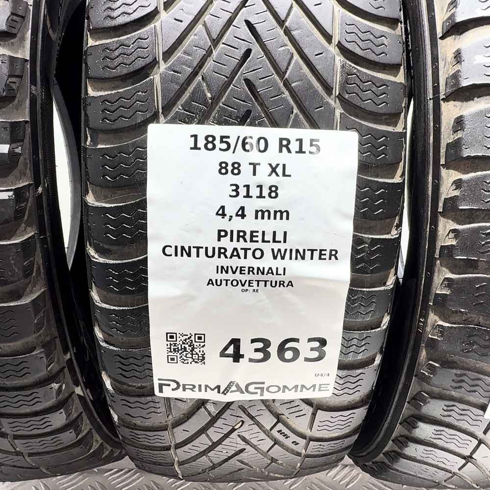 Gomme Usate 185 60 R15 88T XL Pirelli Cinturato Winter Invernali - immagine 3