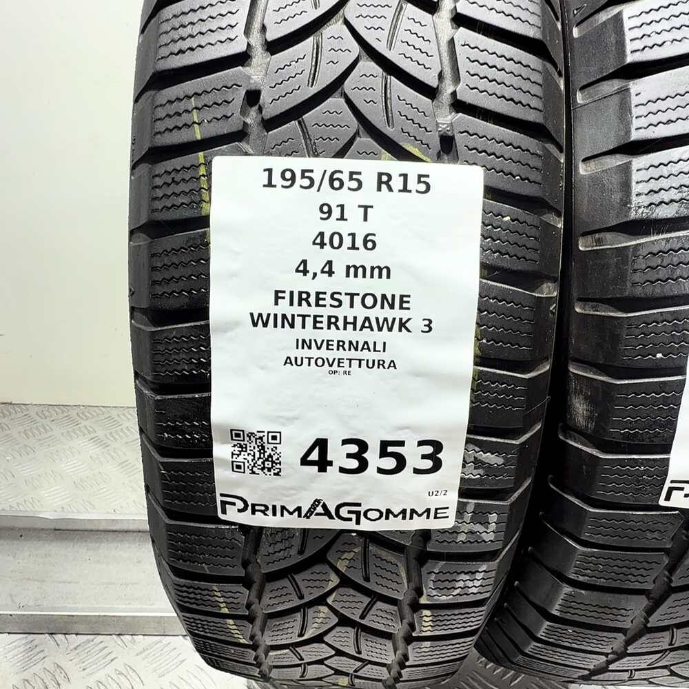 Gomme Usate 195 65 R15 91T Firestone Winterhawk 3 Invernali - immagine 3