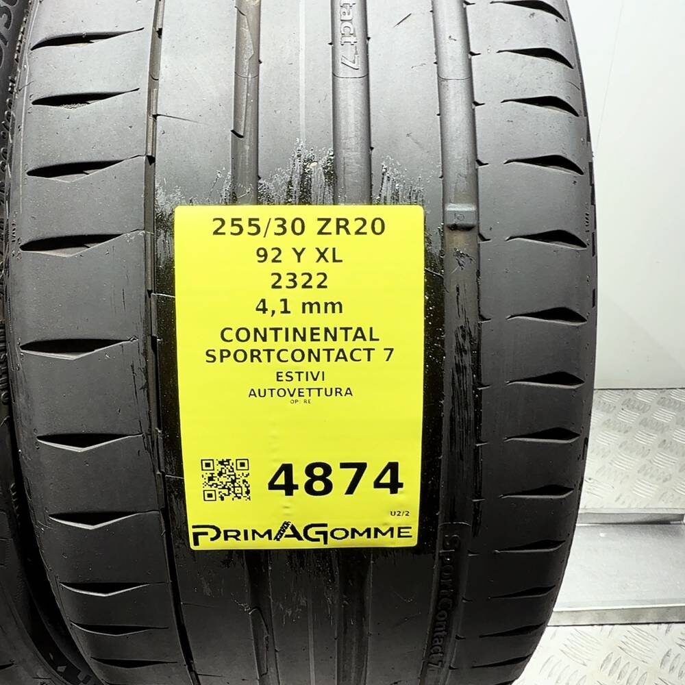 Gomme Usate 255 30 ZR20 92Y XL Continental Sportcontact 7 Estive - immagine 3