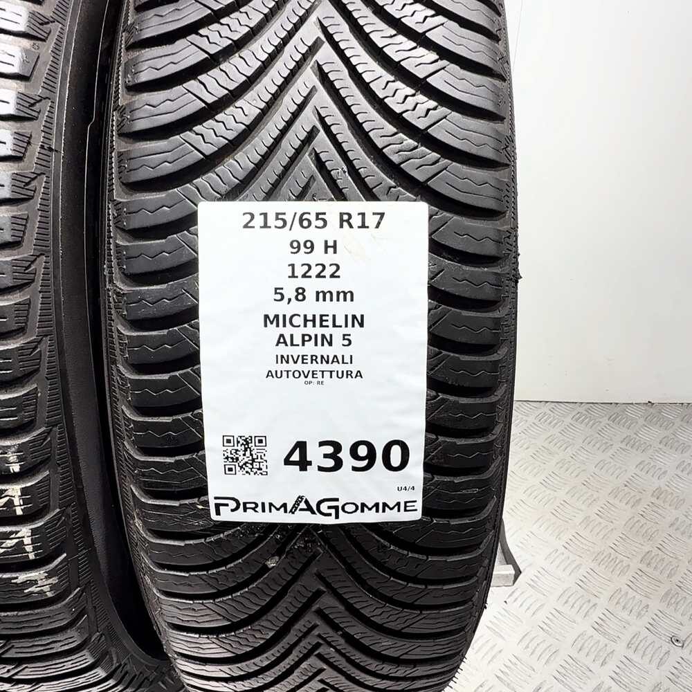 Gomme Usate 215 65 R17 99H Michelin Alpin 5 83% Invernali - immagine 3