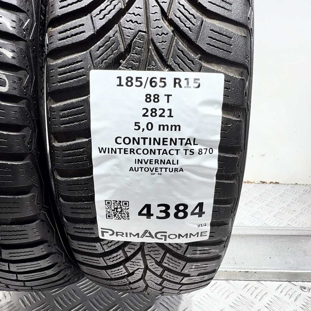 Gomme Usate 185 65 R15 88T Continental Wintercontact TS 870 71% Invernali - immagine 3