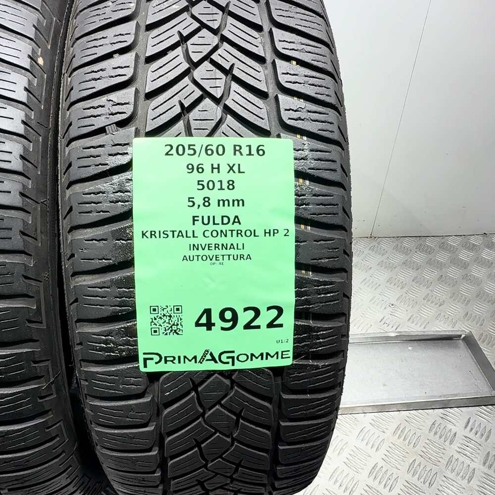 Gomme Usate 205 60 R16 96H XL Fulda Kristall Control HP 2 83% Invernali - immagine 3