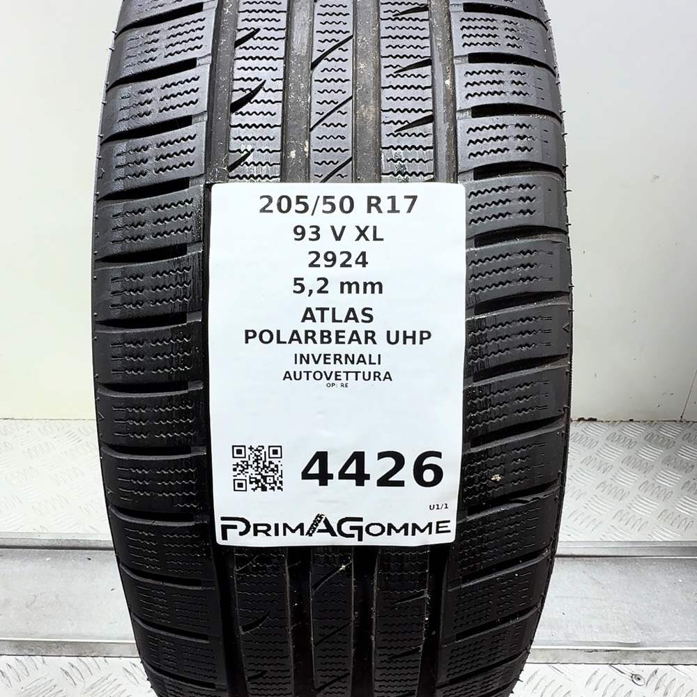 Gomma Usata 205 50 R17 93V XL Atlas Polarbear Uhp 74% Invernale - immagine 3