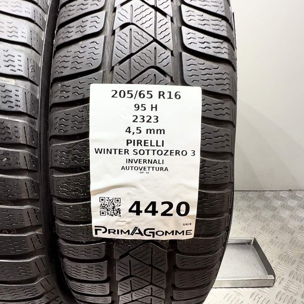 Gomme Usate 205 65 R16 95H Pirelli Winter Sottozero 3 Invernali - immagine 3